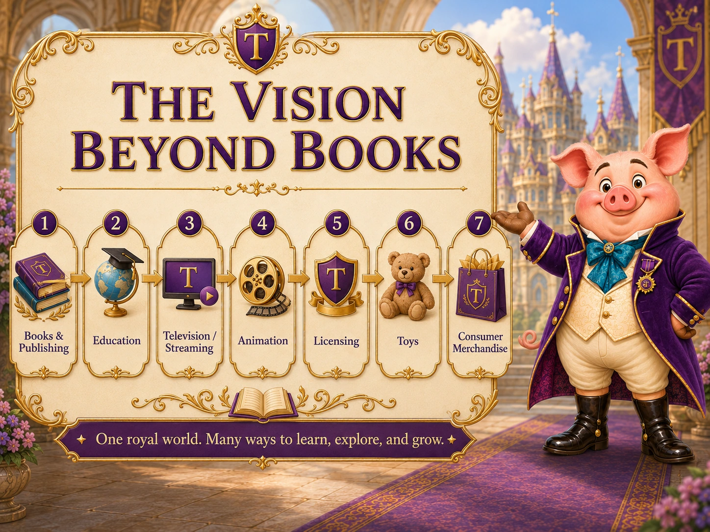 The Vision Beyond Books — publishing, education, television, animation, licensing, toys and consumer merchandise