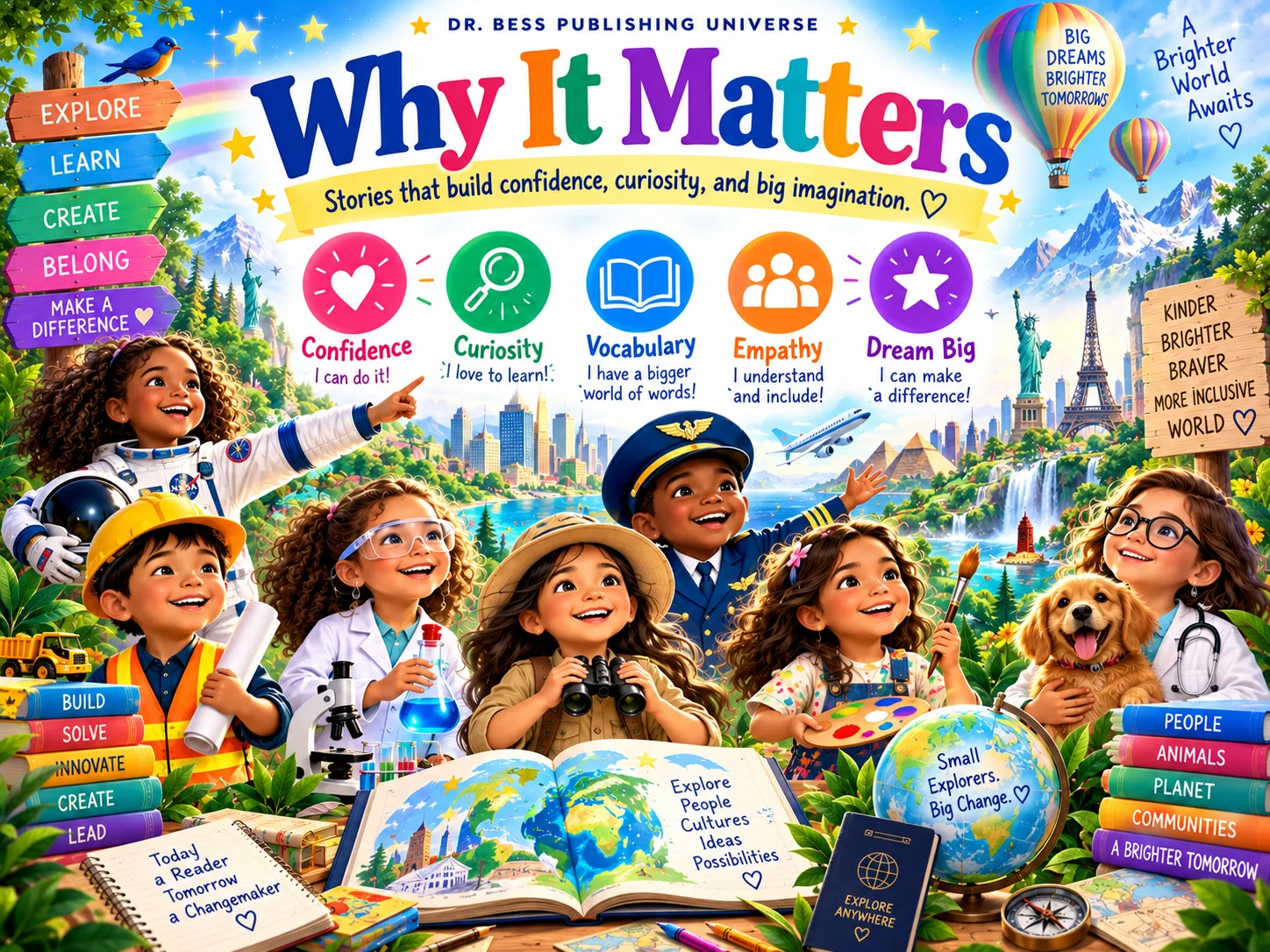 Why It Matters — stories that build confidence, curiosity, vocabulary, empathy, and big imagination.