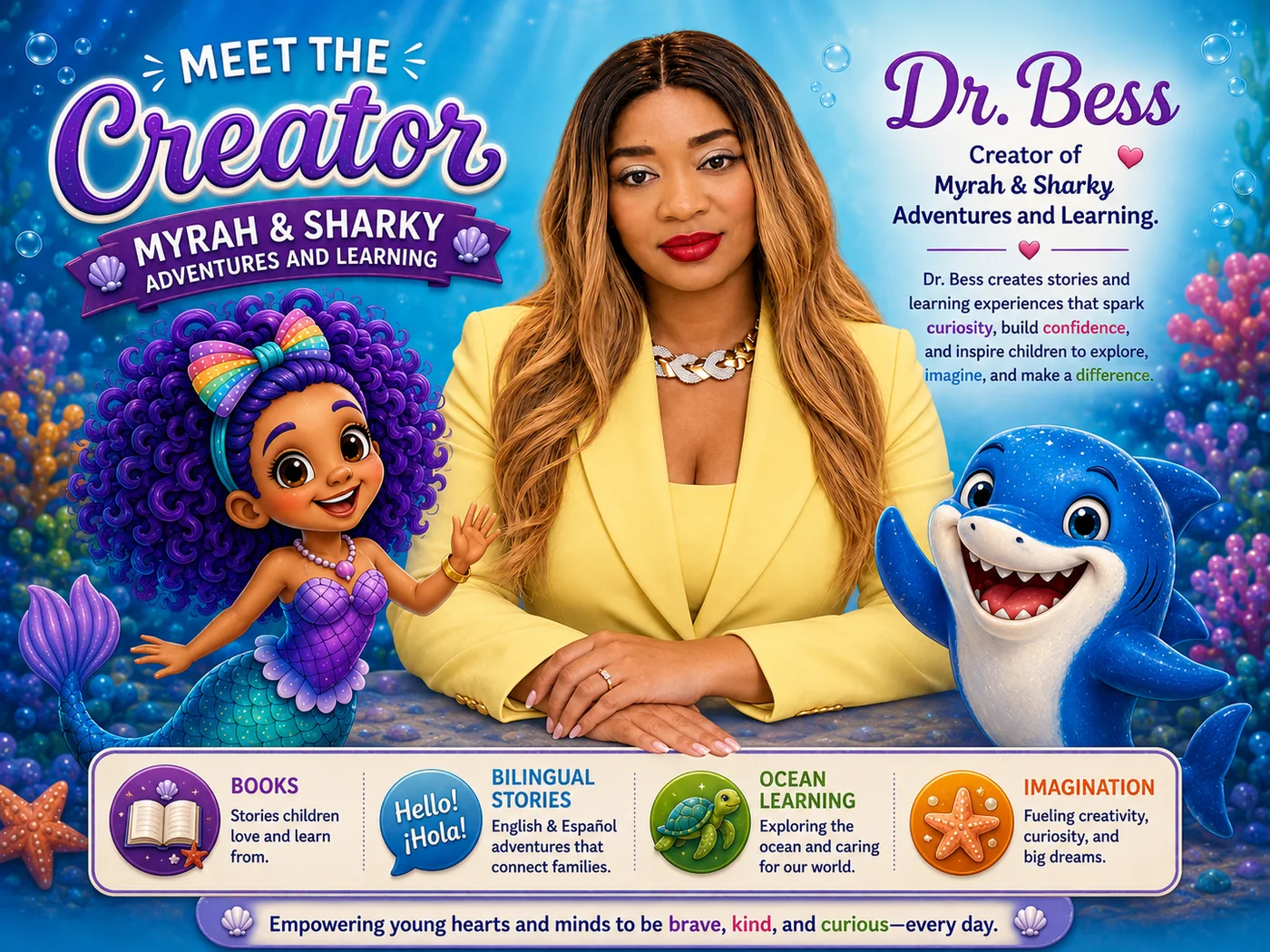 Meet Dr. Bess, creator of Myrah and Sharky Adventures and Learning