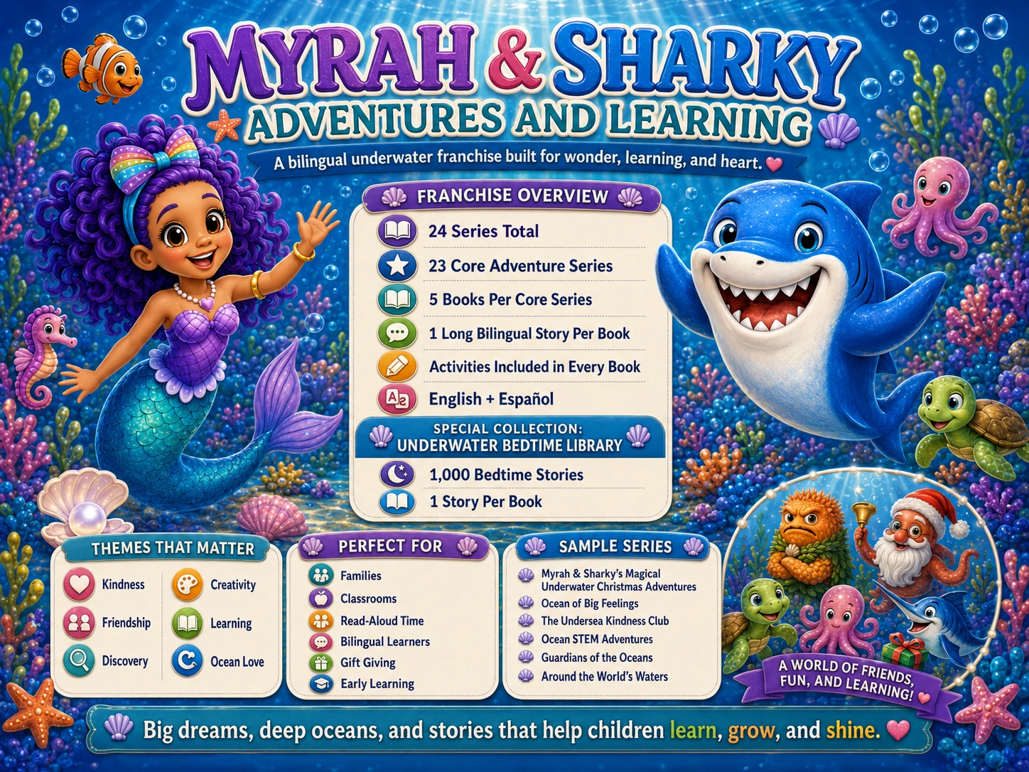 Myrah and Sharky franchise scale and master vision