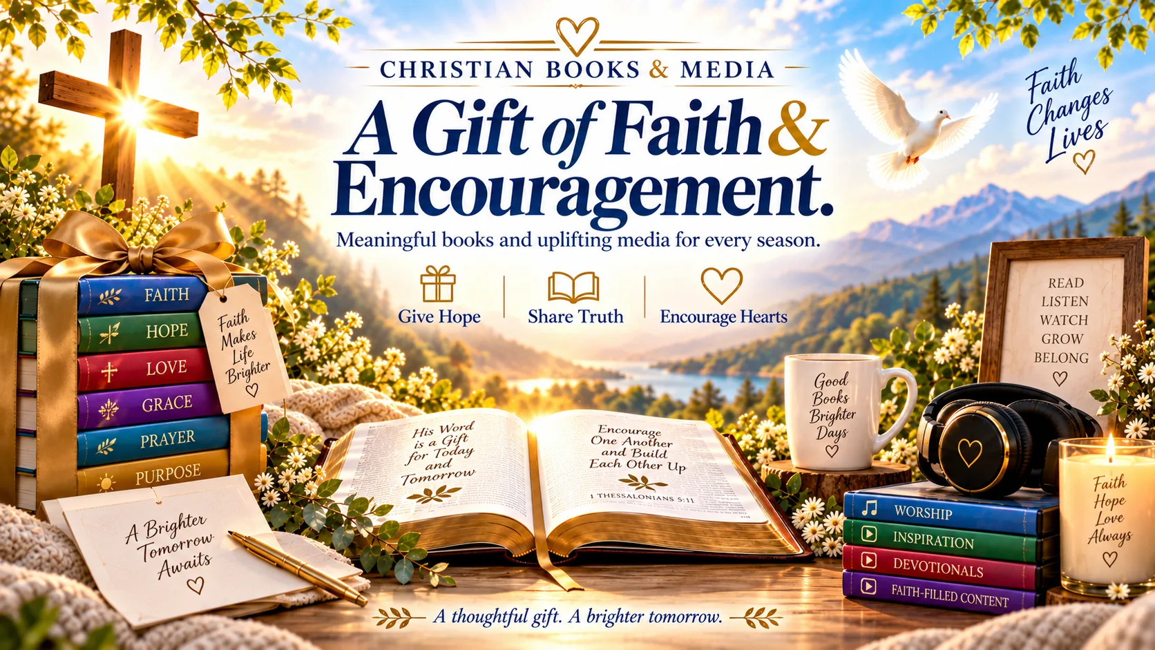 A Gift of Faith and Encouragement. Meaningful books and uplifting media for every season.