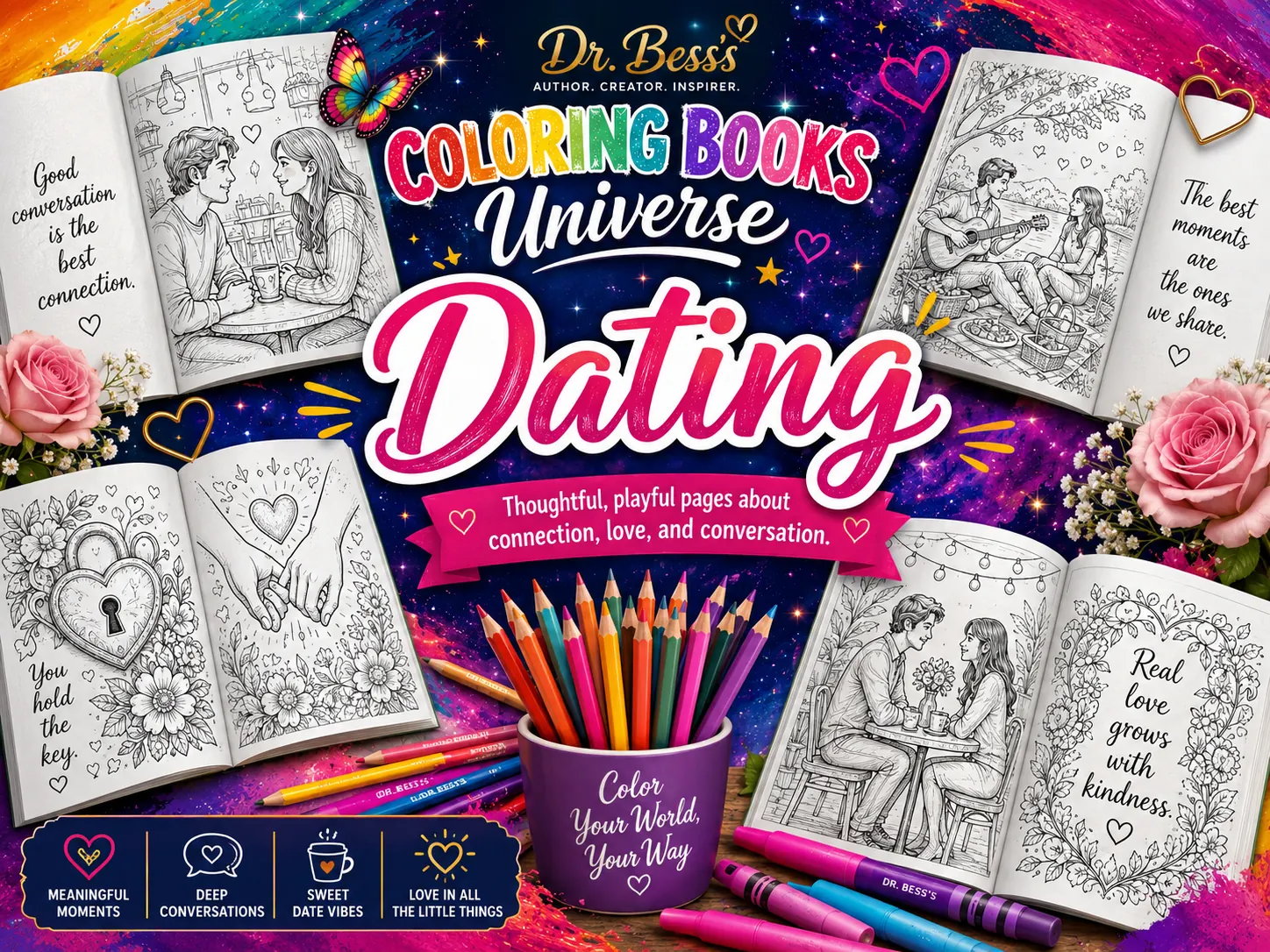 Dating coloring books by Dr. Bess.